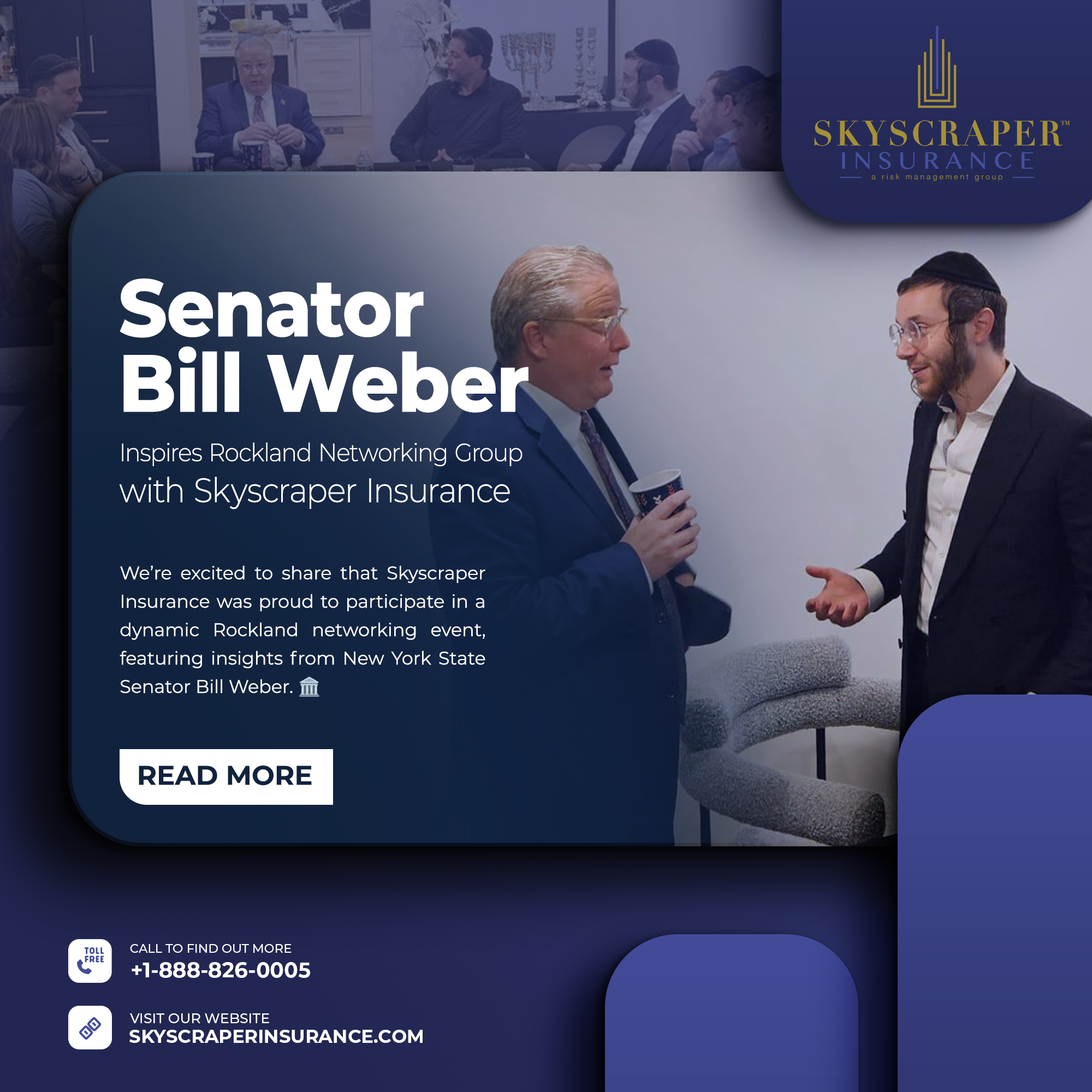 Senator Bill Weber Inspires Rockland Networking Group with Skyscraper Insurance